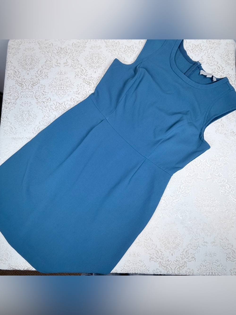 LOFT Sleeveless Teal Sheath Dress, 8, Pockets, Casual, Office, Comfortable